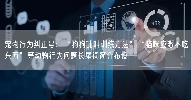 宠物行为纠正号:“狗狗乱叫训练方法”“猫咪应激不吃东西”等动物行为问题长尾词简介布设
